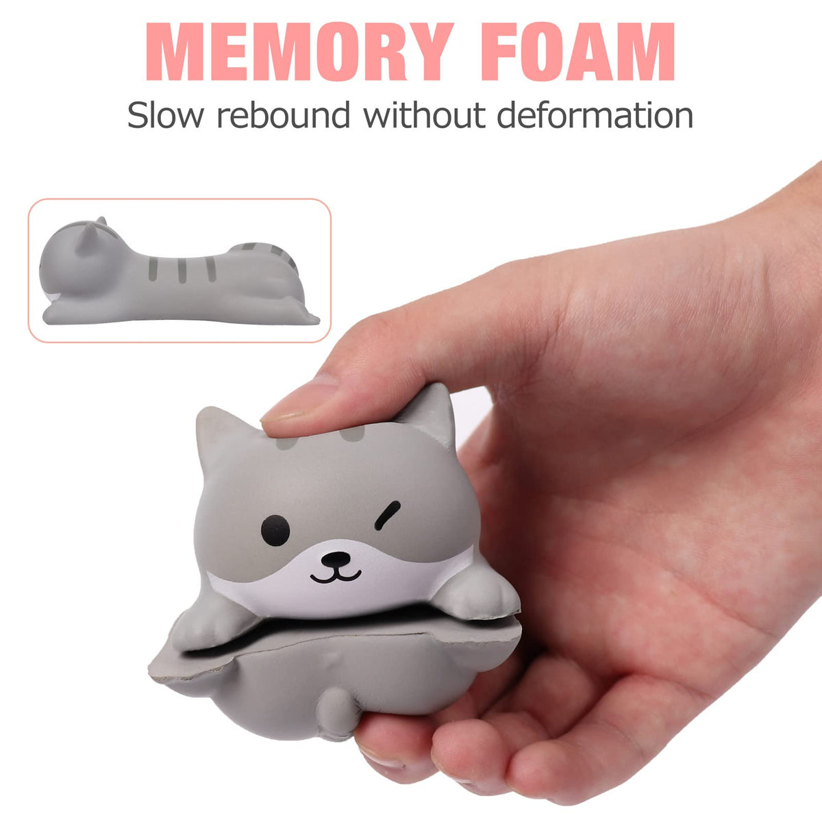 Small Wrist Rest Mouse Pad, Mini Cute Ergonomic Cartoon Mousepad Memory Foam Design Animal Shape