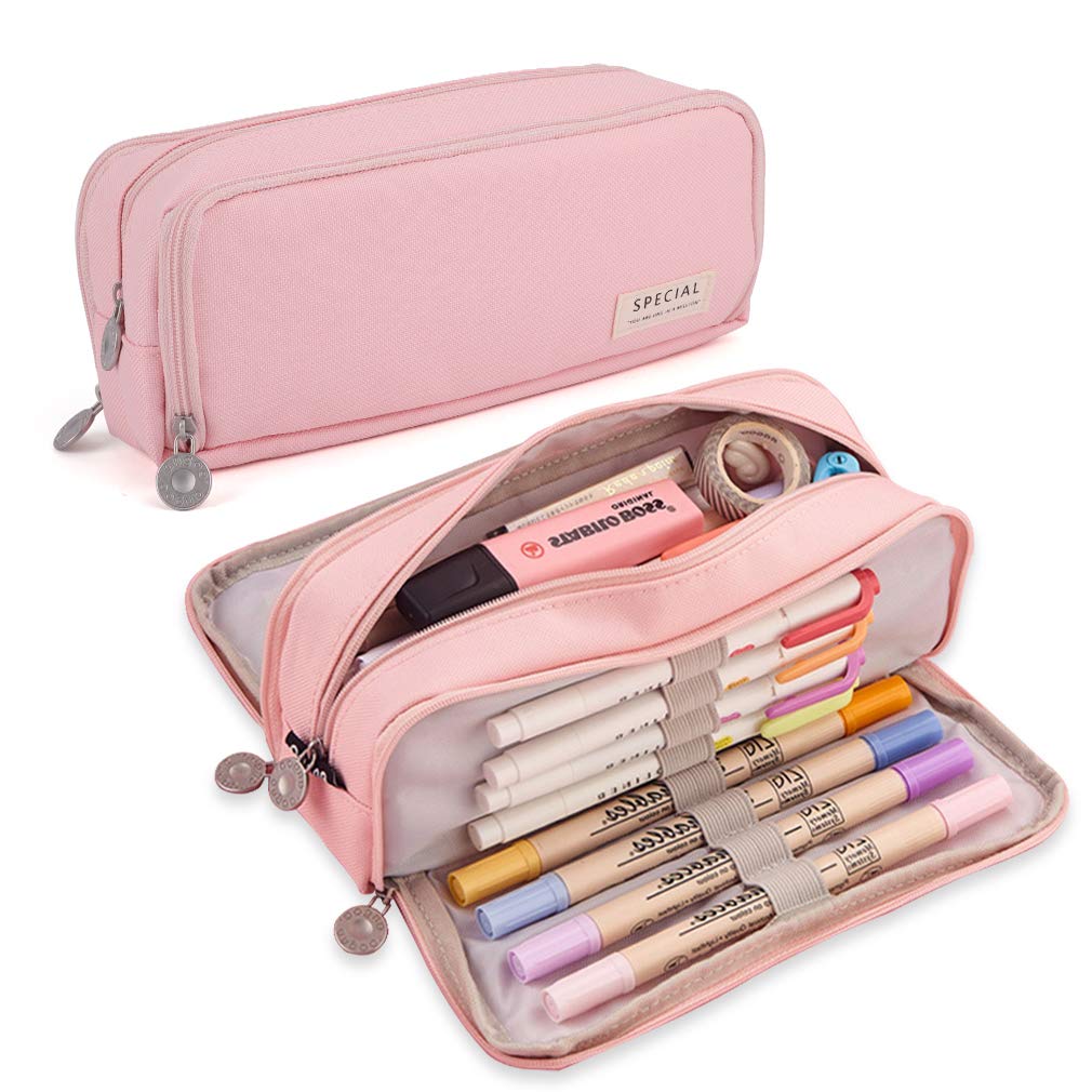 iSuperb Large Pencil Case 3 Compartments Pencil Pouch Big Capacity Pencil Bag for Kids Teen Girls