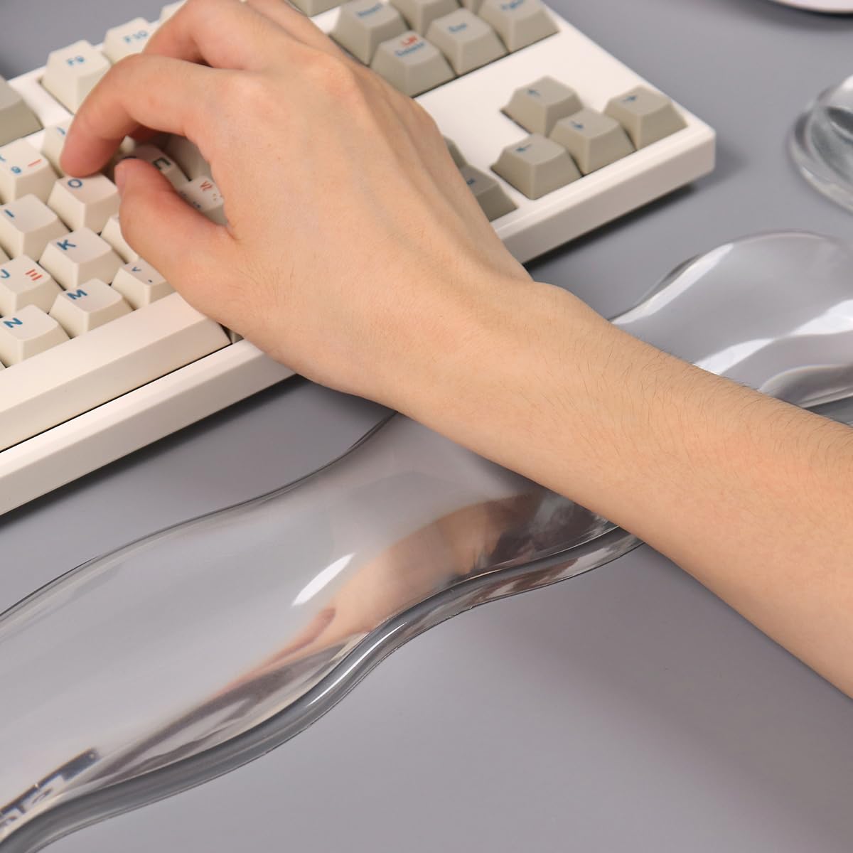 Gel Keyboard Wrist Rest,White Wrist pad for Computer Keyboard