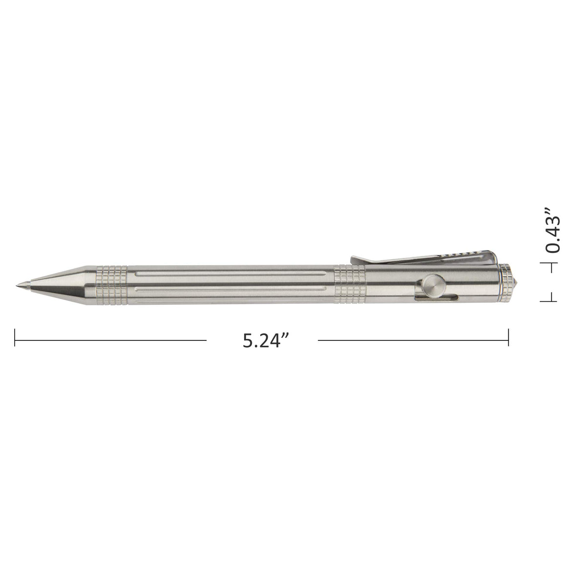 SMOOTHERPRO Stainless Steel Bolt Action Pen，Compatible with Parker Refills