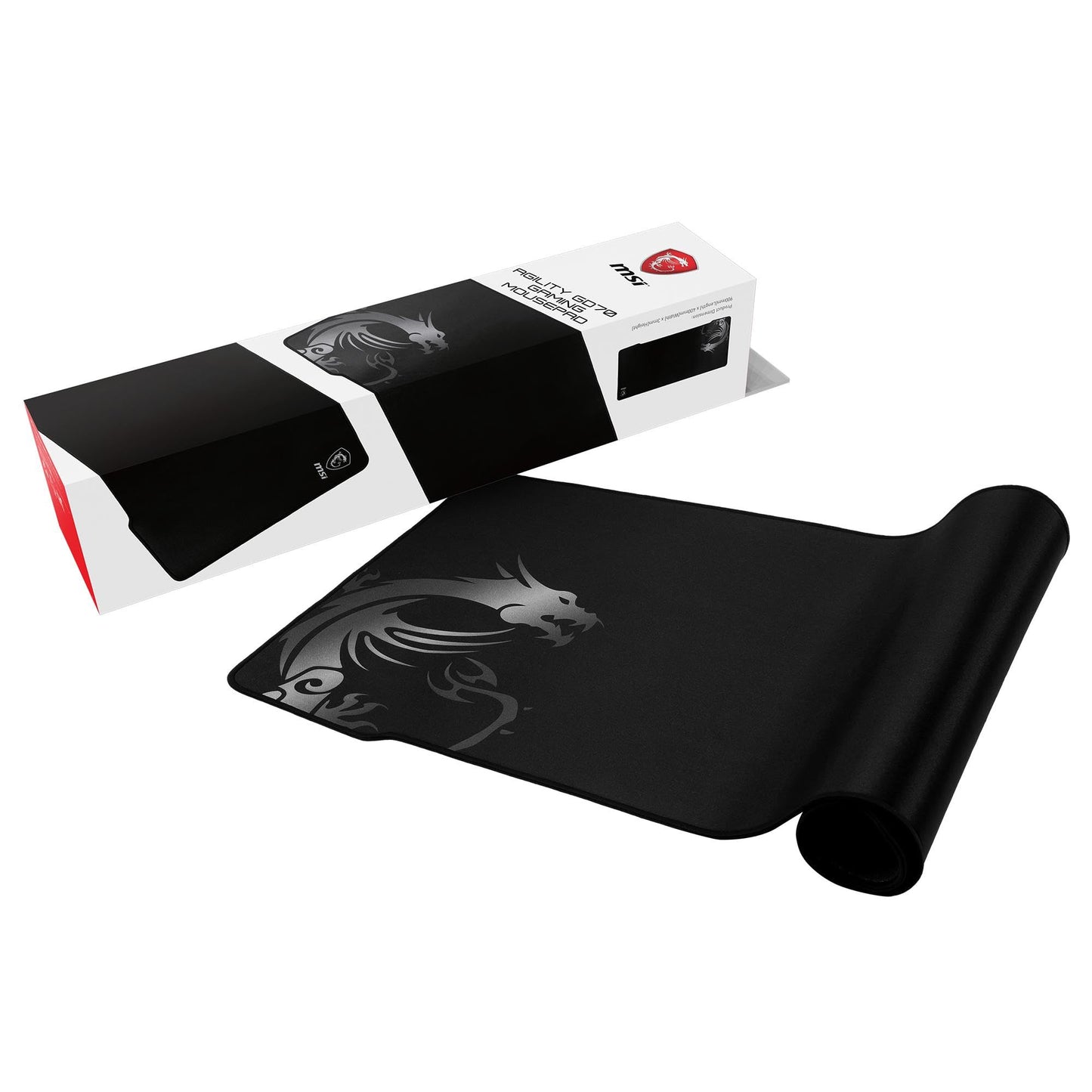 MSI Agility GD70 - XXL Extended Gaming Mouse Pad, Silk Gaming Fabric Surface, Soft Seamed Edges