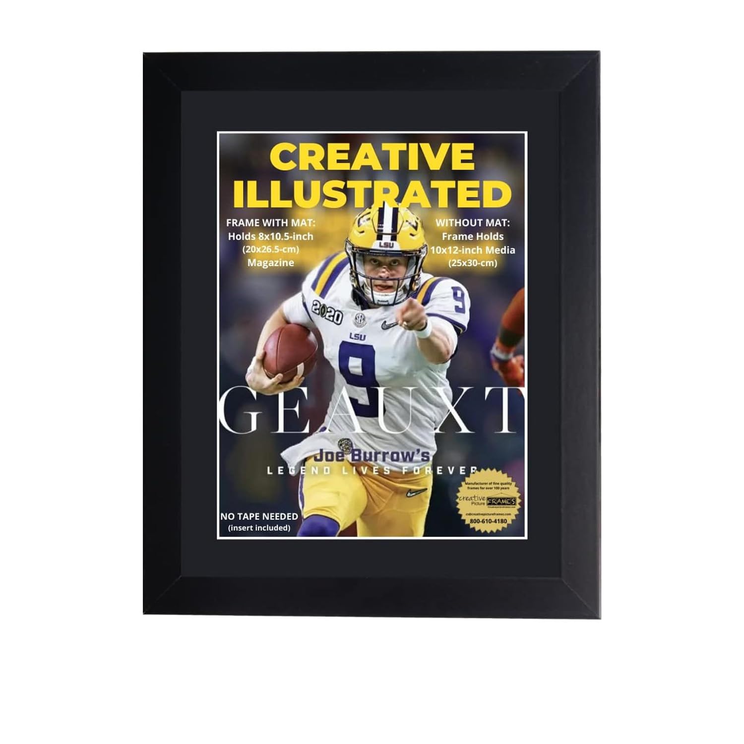 Creative Picture Frames 8" x 10.5" Sports Illustrated Magazine Display Frame, Suitable for