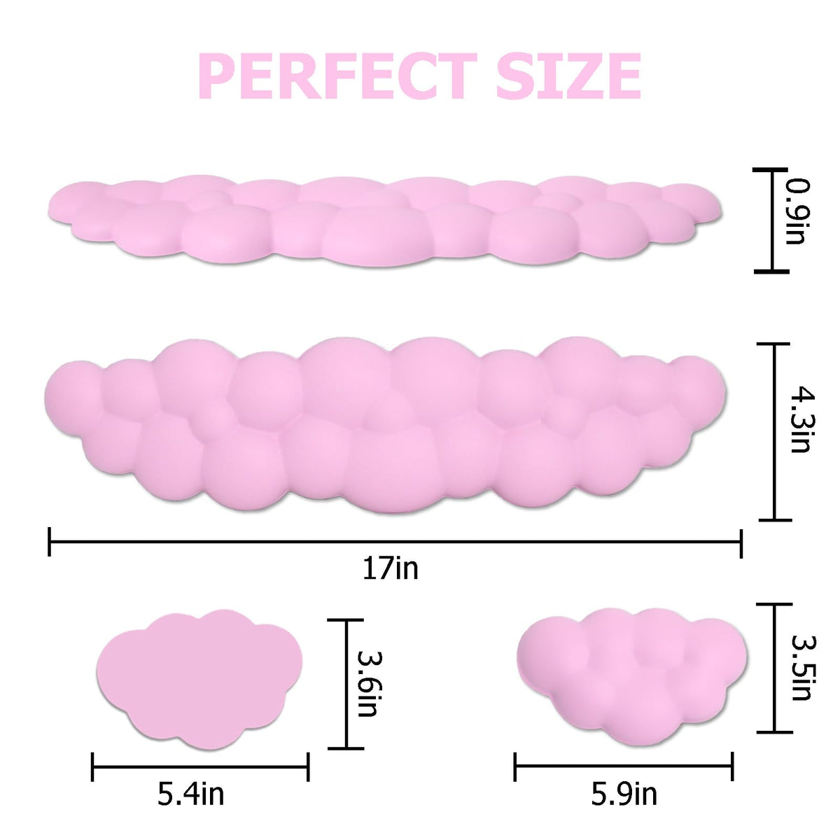 Cloud Wrist Rest Keyboard, Ergonomic Keyboard Wrist Rest, Pink