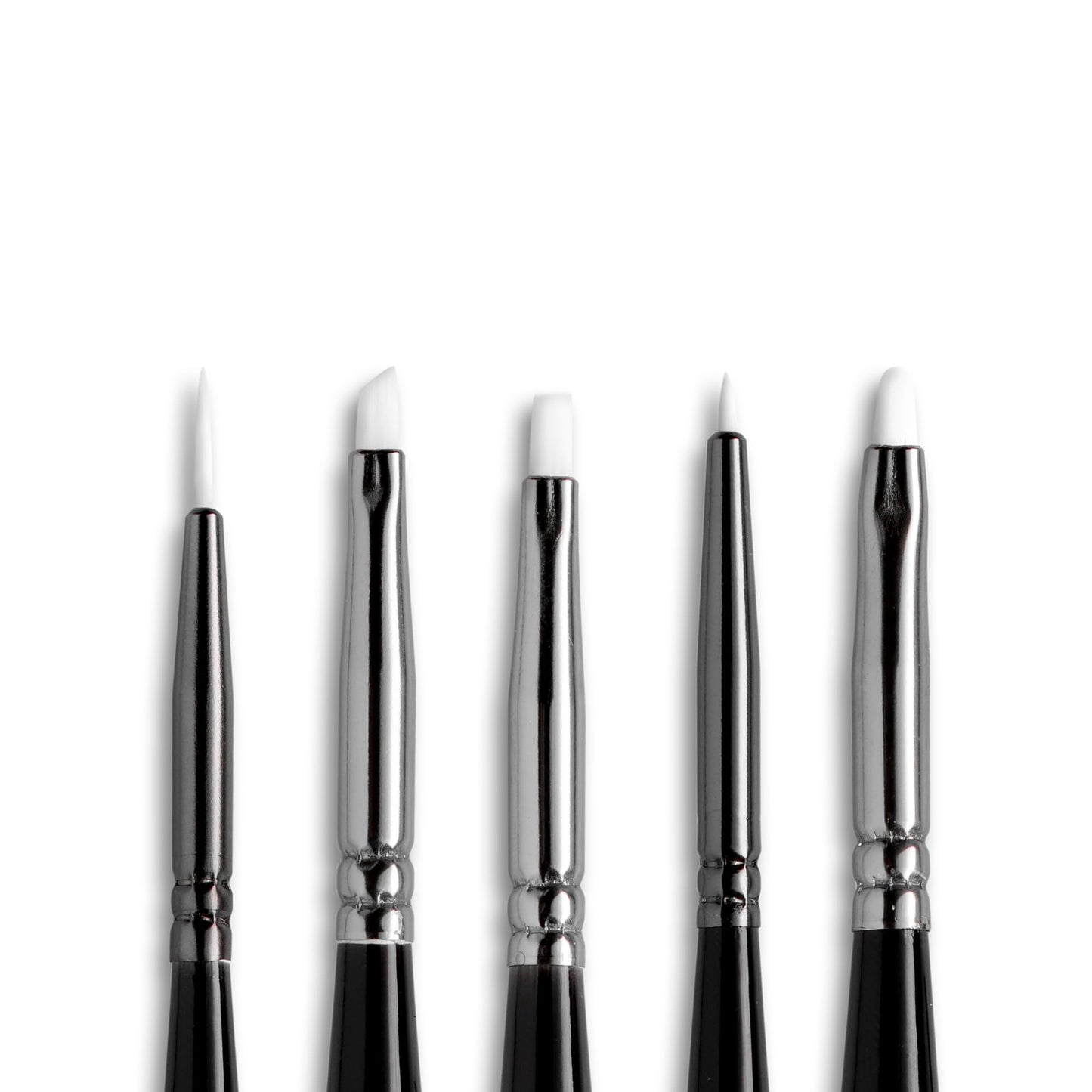 Angelus Micro Detail Paint Brush Set of 5 Synthetic Fibers, Ideal for Acrylic, Leather, Model