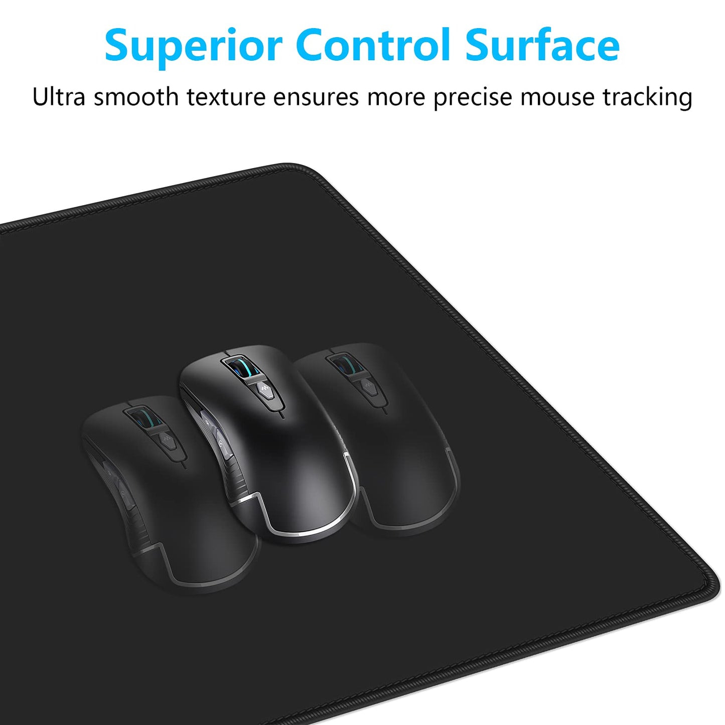 Dapesuom Large Gaming Mouse Pad, Extended Mouse Mat with Stitched Edges, Full Size Keyboard Pad