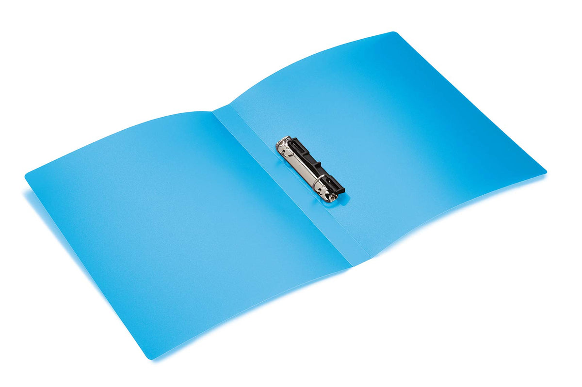 HERMA Ring Binder Translucent in Light Blue, A4, 25 mm Spine, Slim 2-Ring Binder Made of Plastic