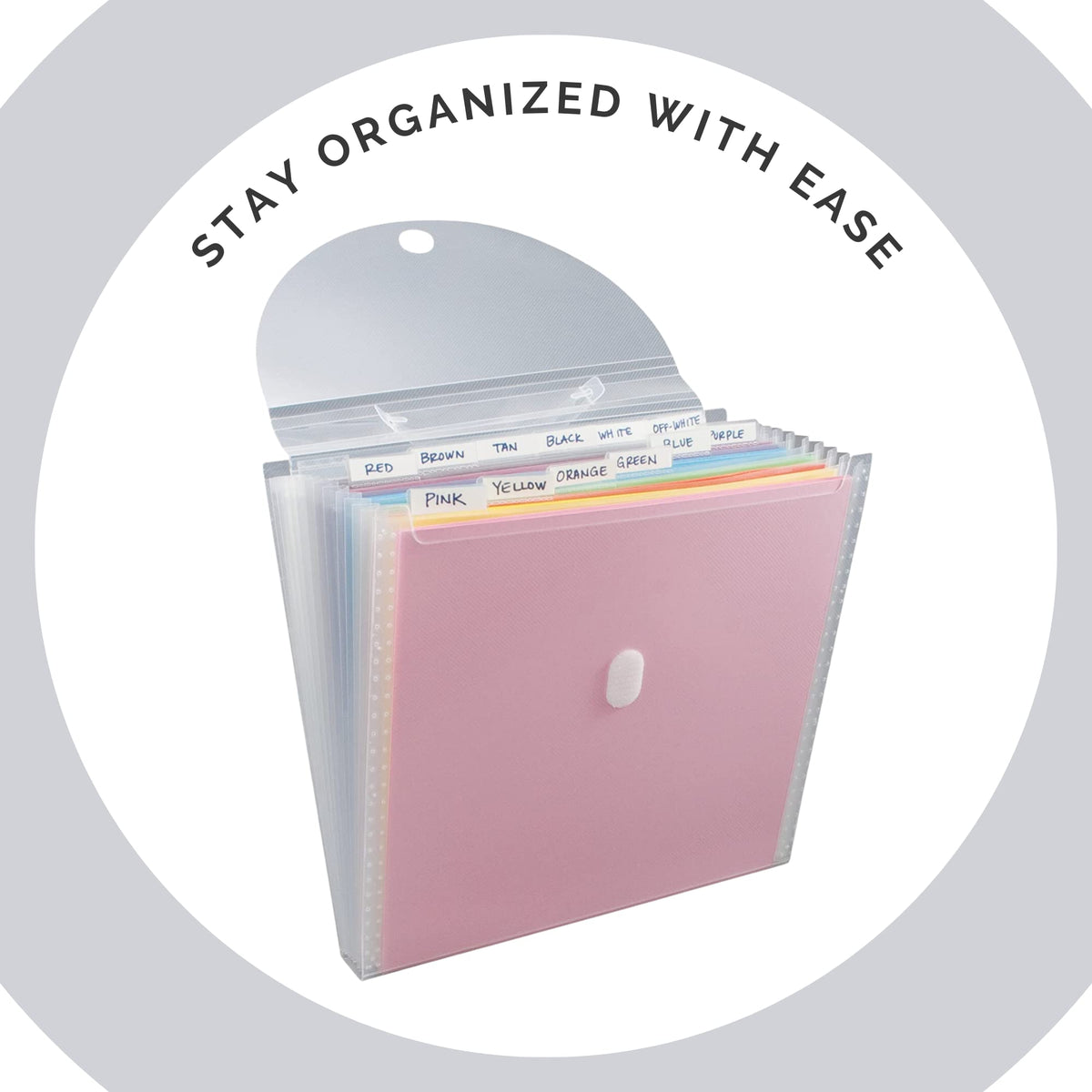 Advantus Expandable Paper Organizer, Accordion File Organizer, Important Document Holder, Clear