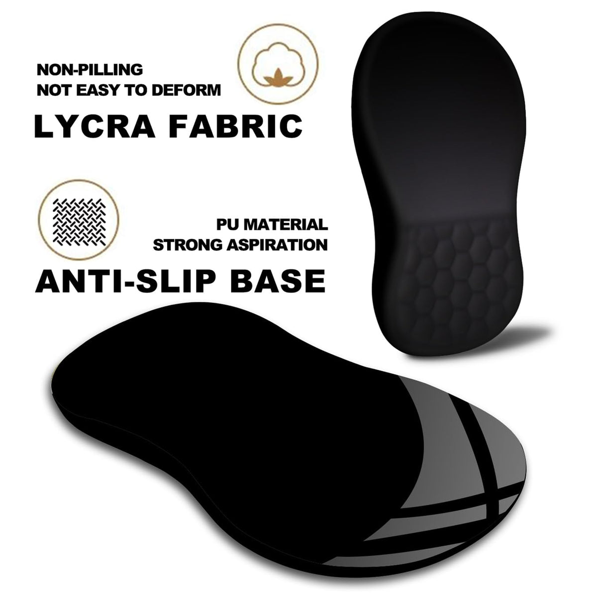 KUOSGM Mouse Pad Wrist Support, Ergonomic Mouse Pad with Massage Dot, Comfortable Computer Mouse