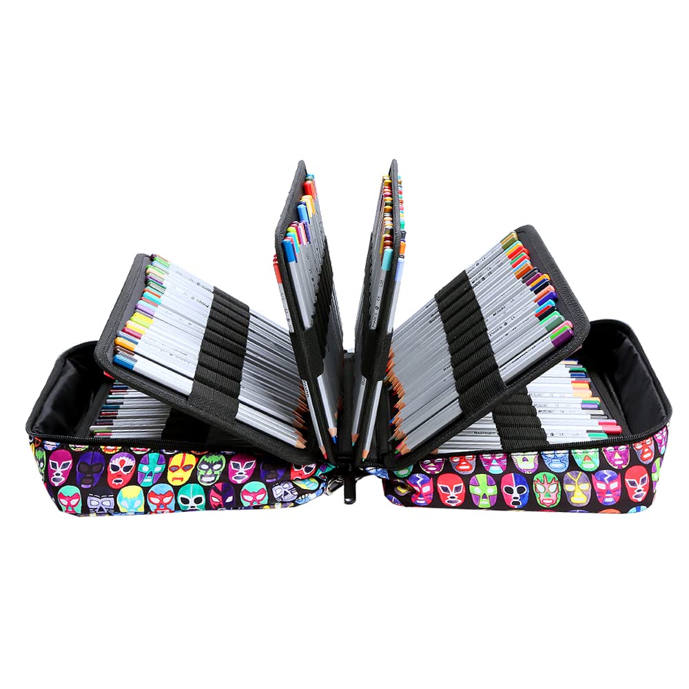 Lbxgap 360 Slots Colored Pencil Case w/Handle & Shoulder Strap