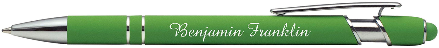 ExpressDesigns™ - Premium Custom Pens with Stylus | Burst of Color | Personalized Soft Touch Metal