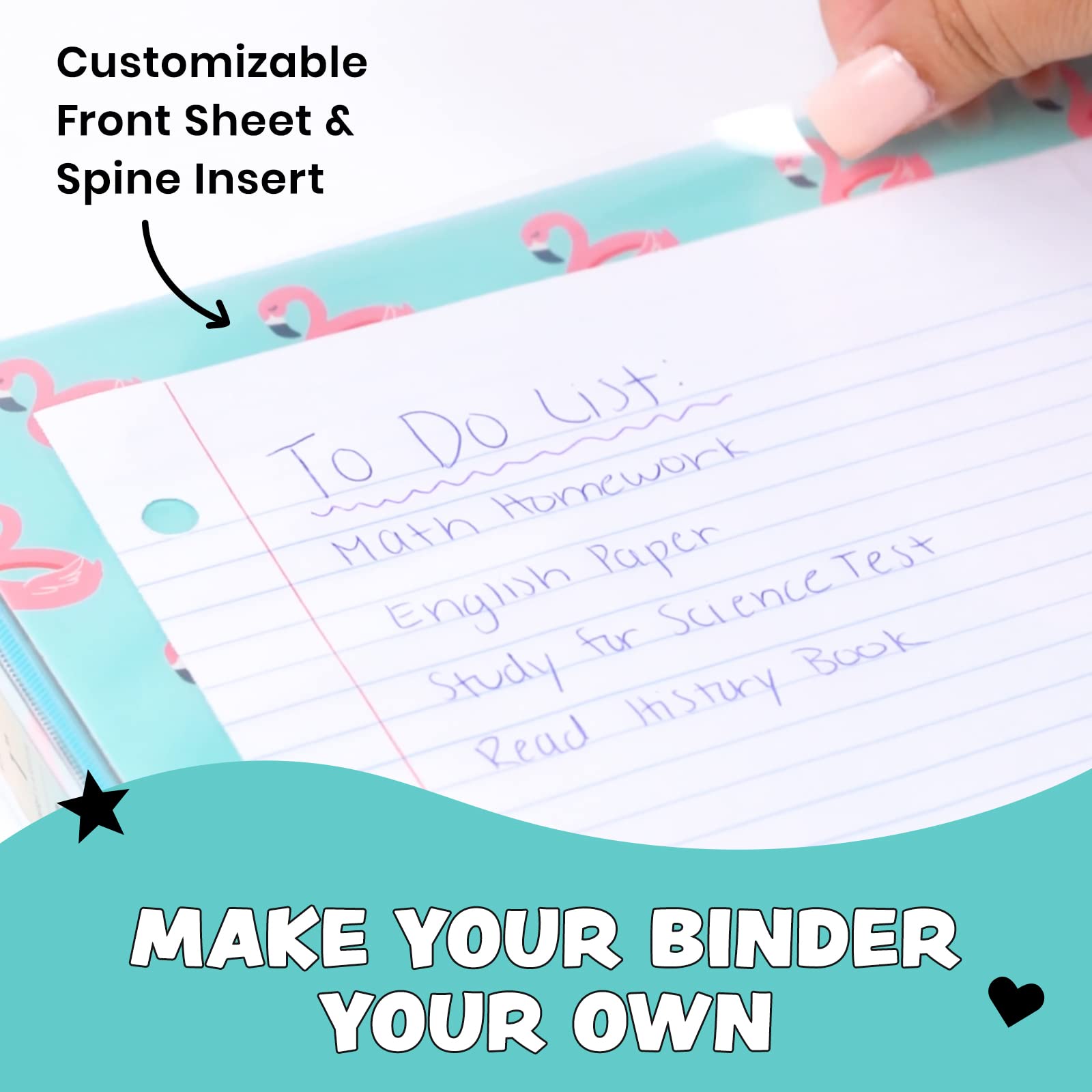 Yoobi 1 Inch Binder Set – 3-Ring Binders with 2 Pockets – Perfect for School or Office – Holds up