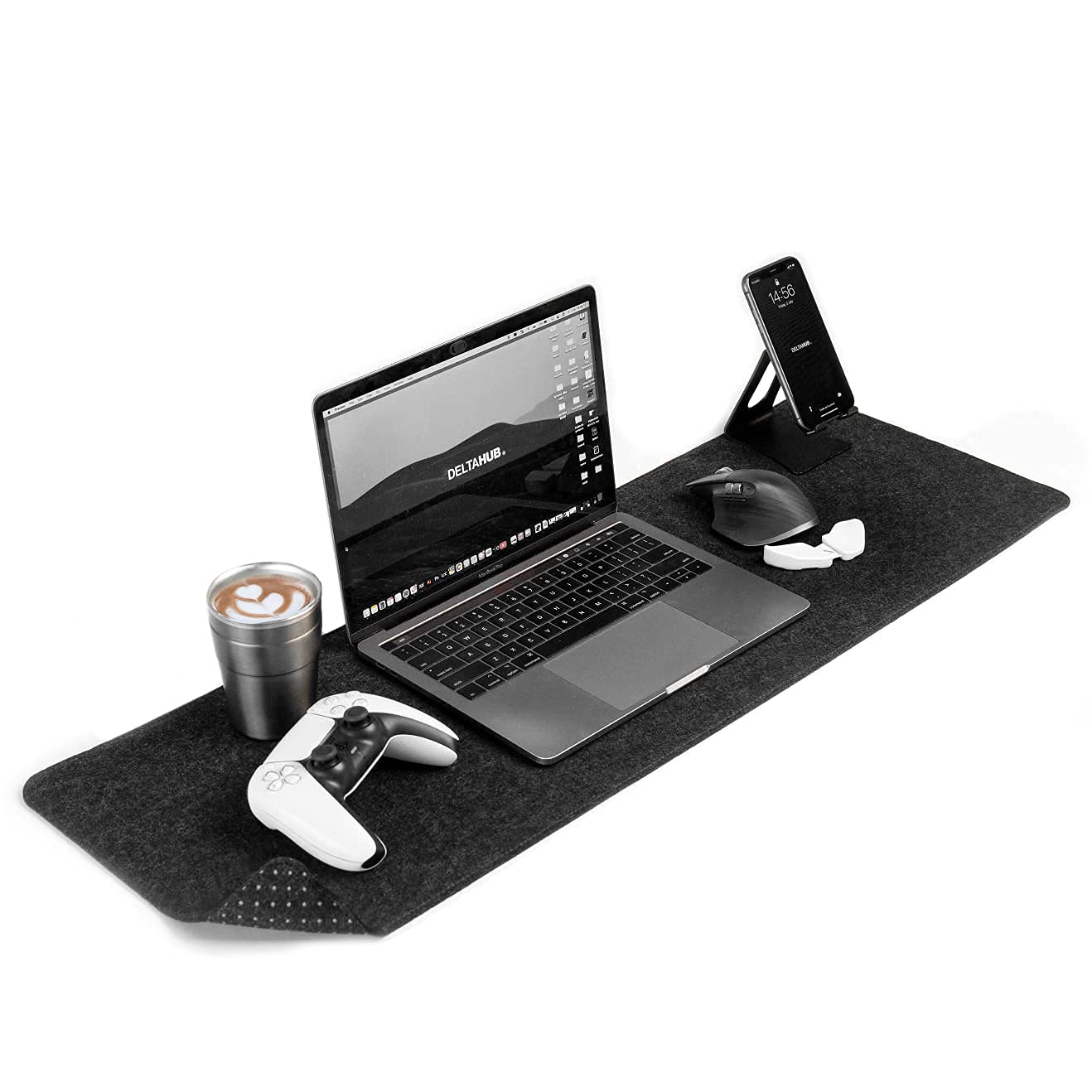 DELTAHUB - Minimalistic Felt Desk Protective Pad, Anti-Fray, Anti-Slip, Easy to Clean, Easy Glide