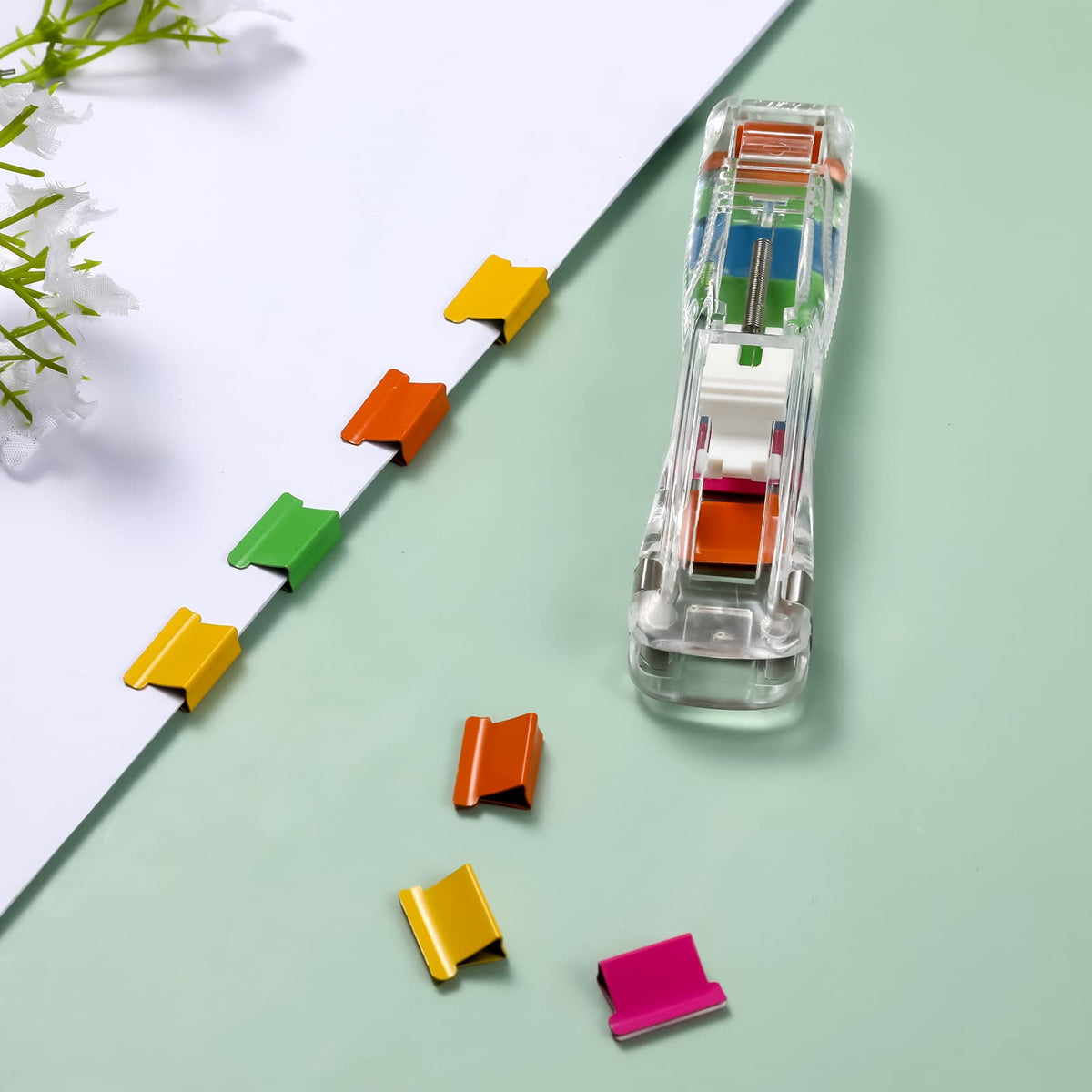 KINBOM 100Pcs Binder Clips Small, Stainless Reusable Steel Refill Clips Paper Clam Clip Work with