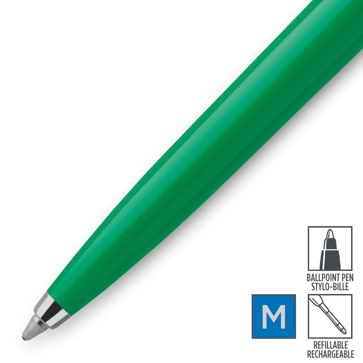 Parker Jotter Originals Ballpoint Pen Collection, '90s Retro Green Finish, Medium Point, Black Ink