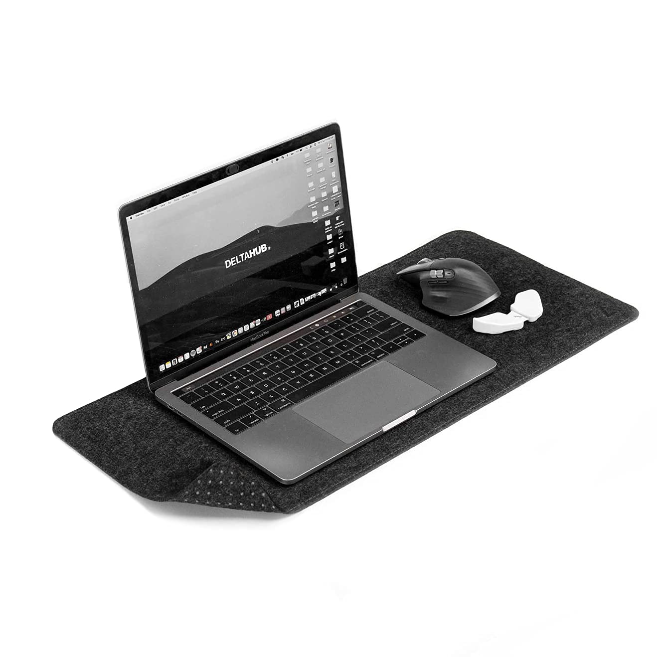 DELTAHUB - Minimalistic Felt Desk Protective Pad, Anti-Fray, Anti-Slip, Easy to Clean, Easy Glide