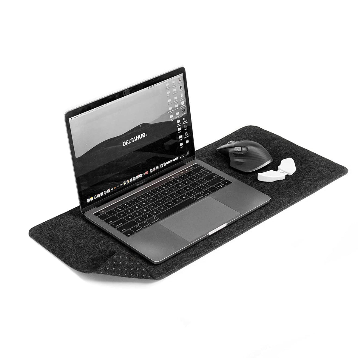 DELTAHUB - Minimalistic Felt Desk Protective Pad, Anti-Fray, Anti-Slip, Easy to Clean, Easy Glide