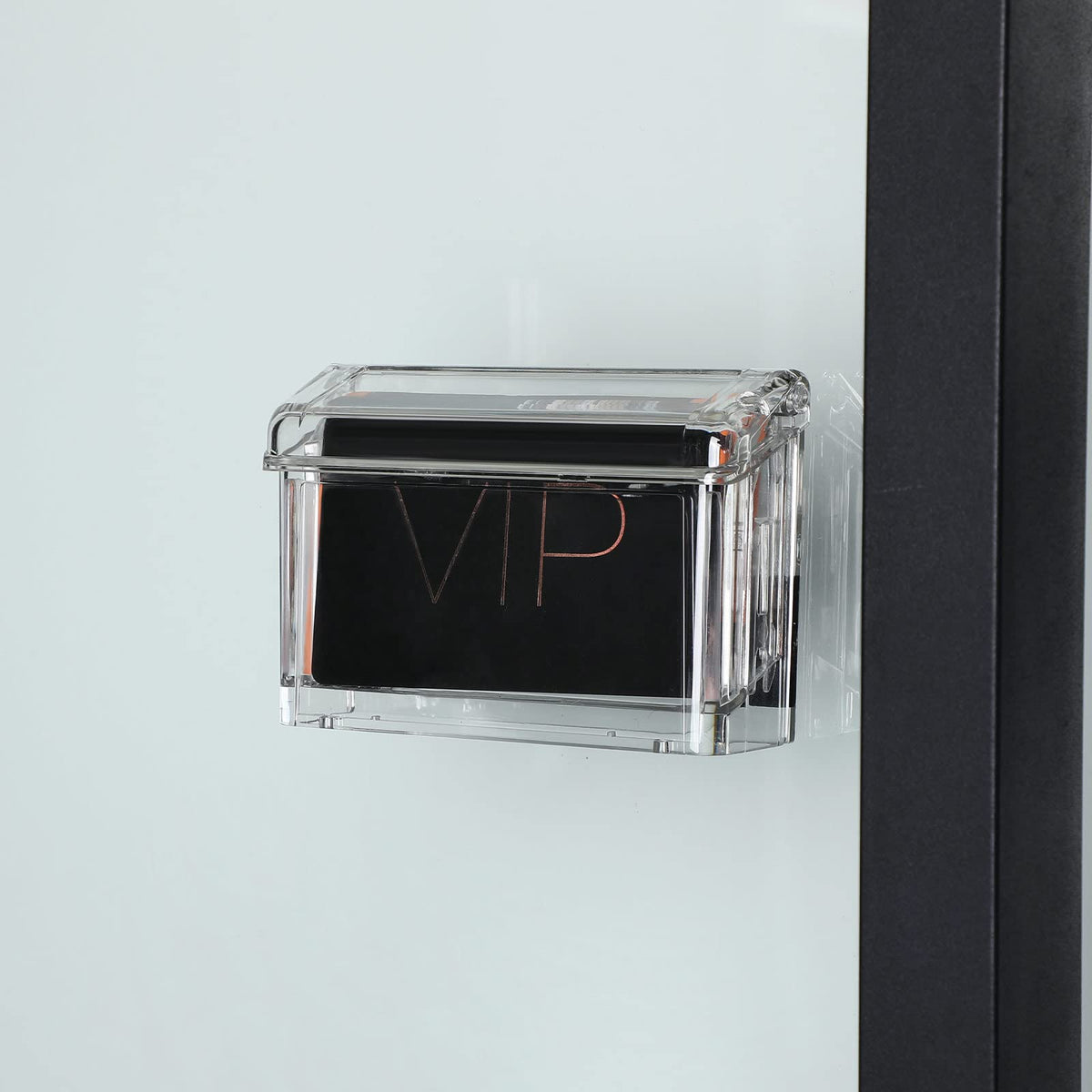 Vicenpal Outdoor Business Card Holder Clear Wall Mount Acrylic Business Card Box Included Peel and
