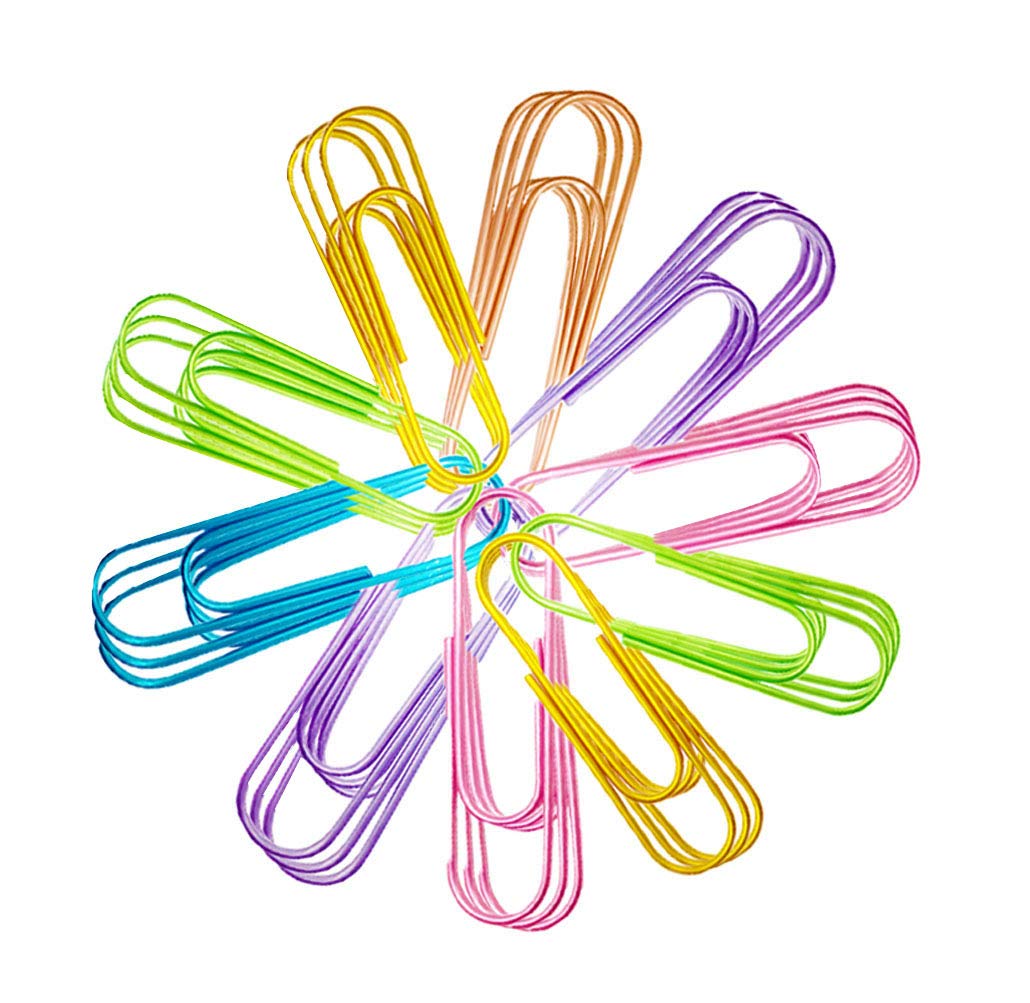 Kbraveo 60 Pack 4 Inch Giant Paper Clips, 6 Colors, Holds Up to 50 Sheets, Modern Metal Binder Clips