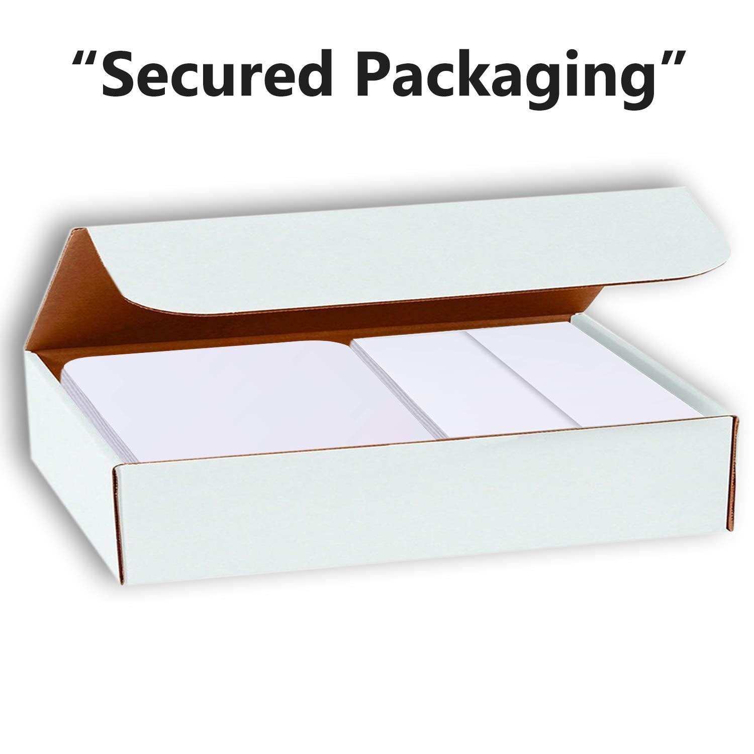 Hamilco White 80lb Cover Round Corner 5x7 Cardstock & Envelopes (100PK)