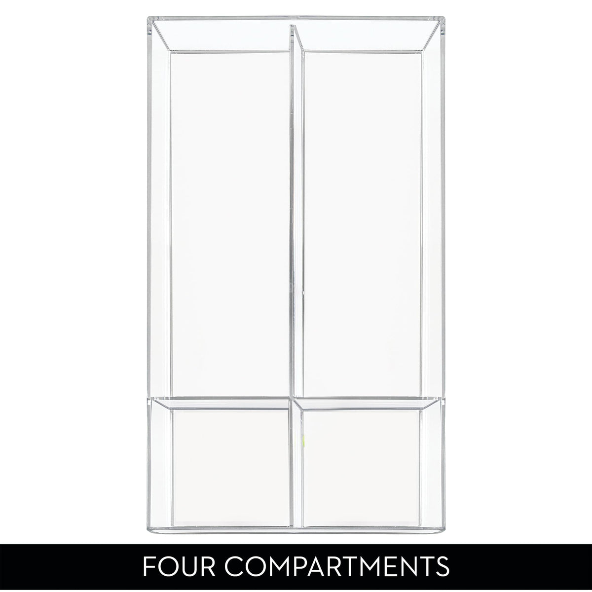 iDesign Clarity Plastic Divided Drawer Organizer, Storage Container for Vanity, Bathroom, Kitchen