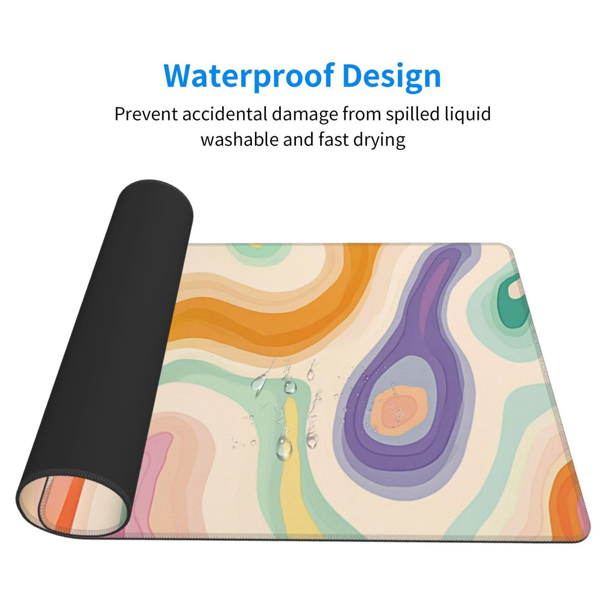 Abstract Aesthetic Desk Mat Desktop,Gaming Mouse Pad Long Cute Desk Pads