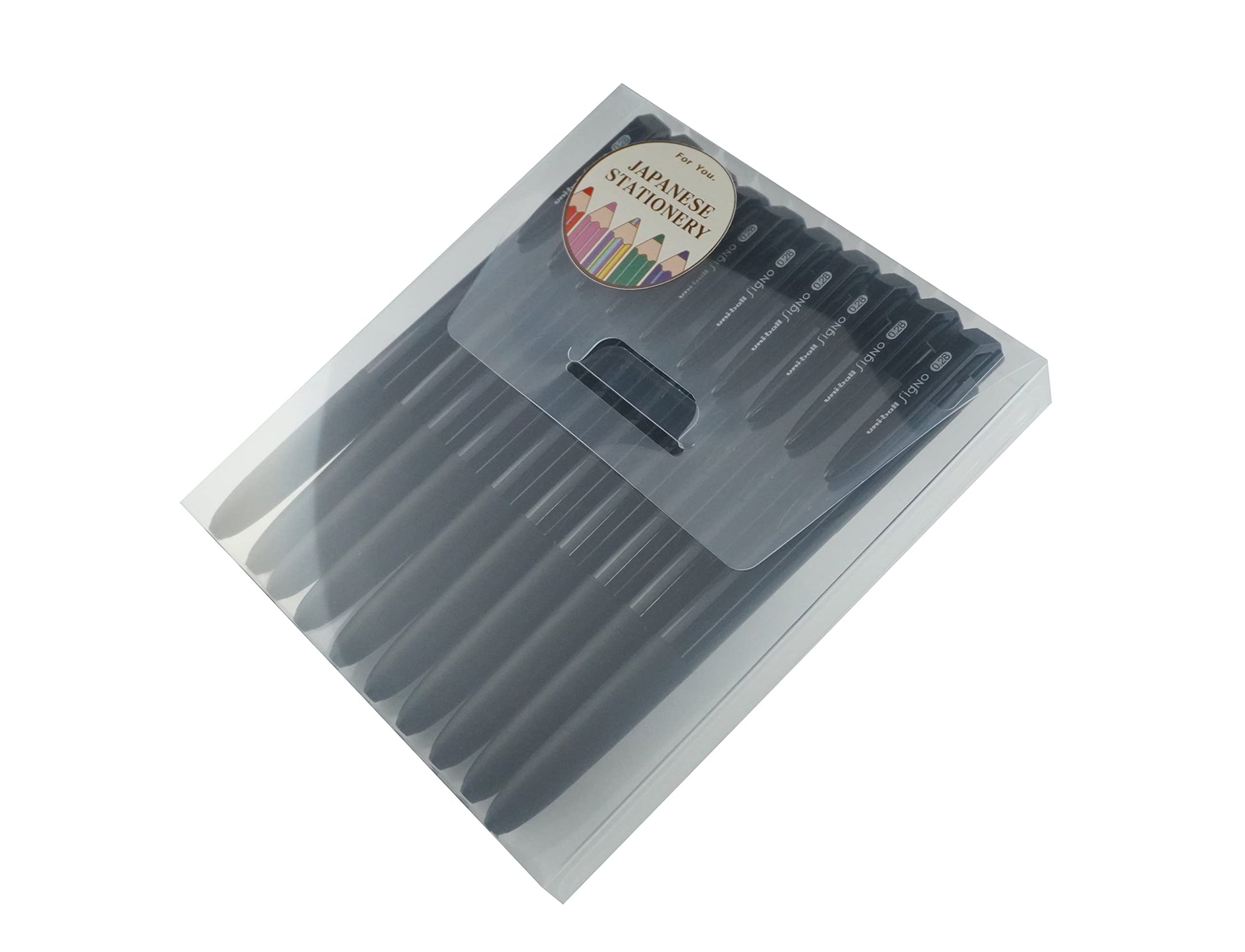 Uni-ball RT1, Retractable Gel Ink Pen,0.28mm, Black Ink,10 Pcs with MIYABI Stationery Store