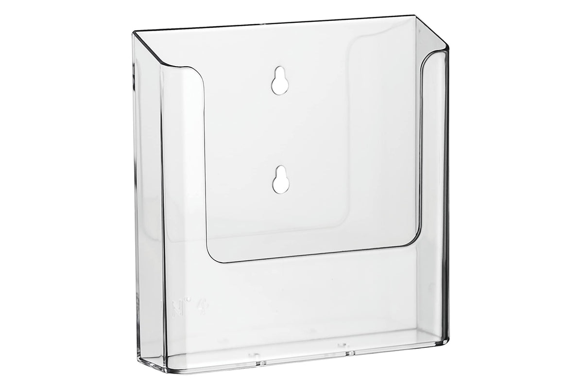 Europel A5 Brochure Holder, Clear Acrylic, Wall Mounted, Dispenser, Display, Leaflet, Menu
