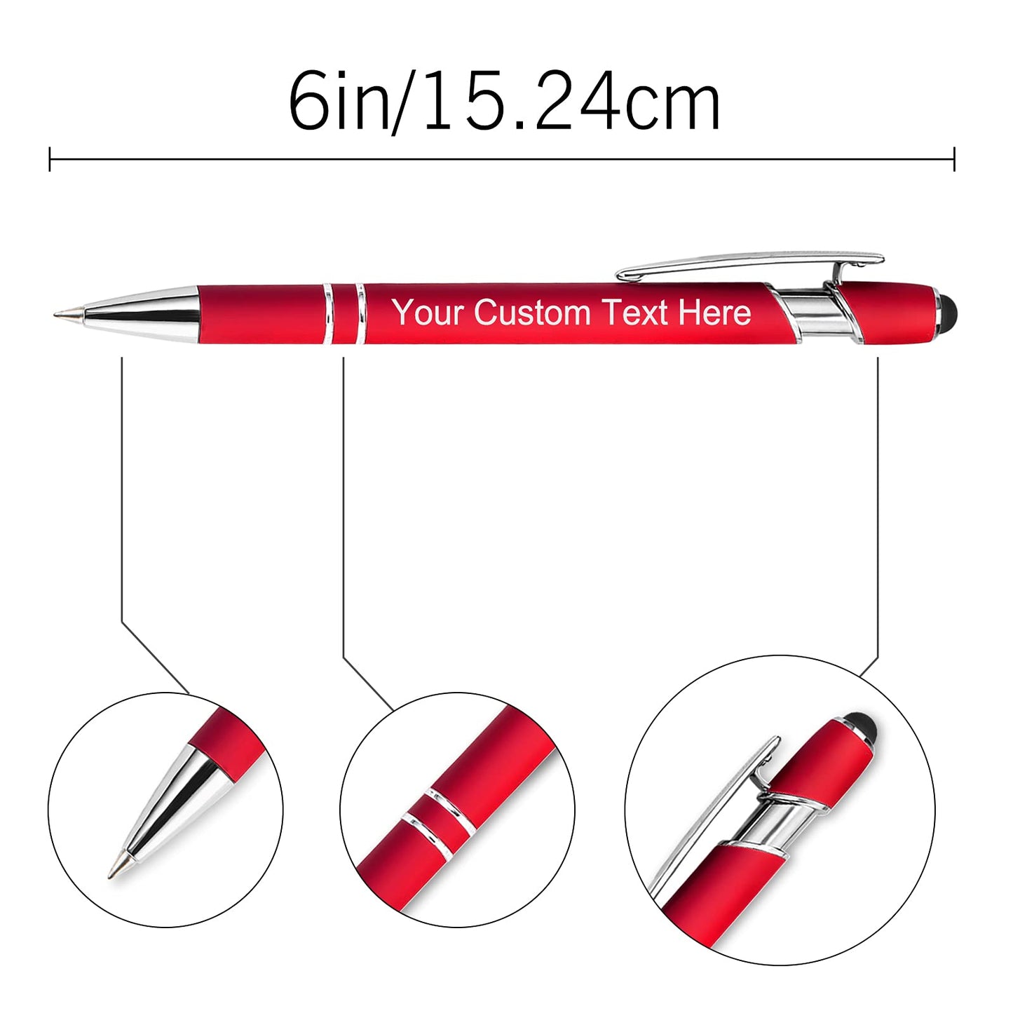 Rose Gold Personalized Custom Pens Free Engraving with Name Logo Message 10 Pack Customized