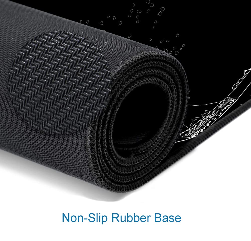 SANWUMIAN Gaming Mouse Pad, Large Mouse Pads for Desk, Non-Slip Rubber Base Mousepad, Keyboard