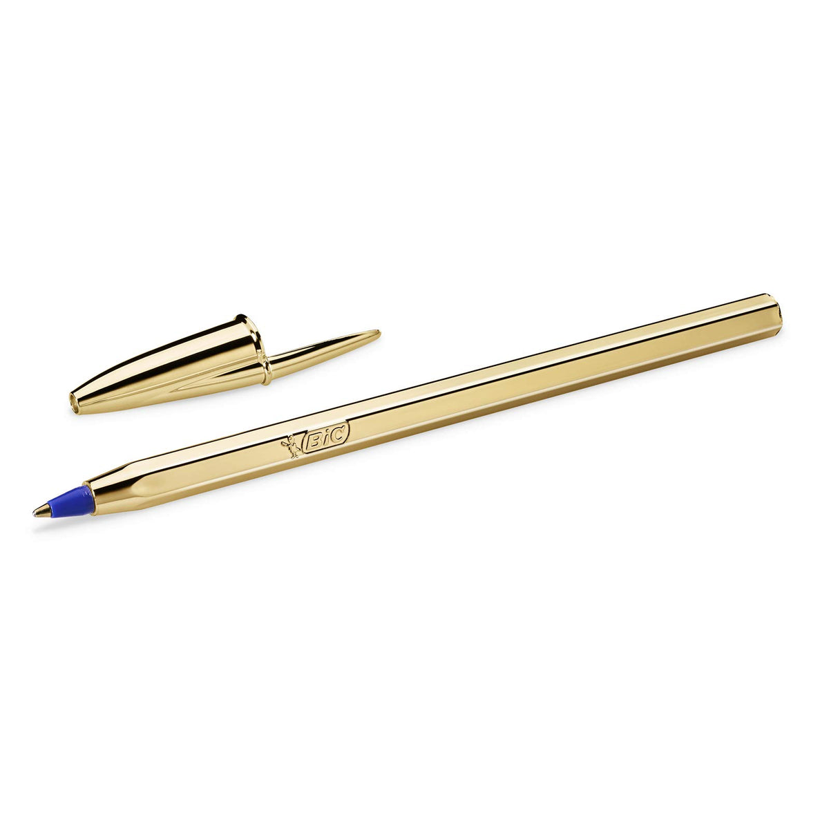 Bic Shine - Ballpoint Pen Gift Set for Christmas - Pack of 4 Pens (4 Colour and Cristal) with Gold