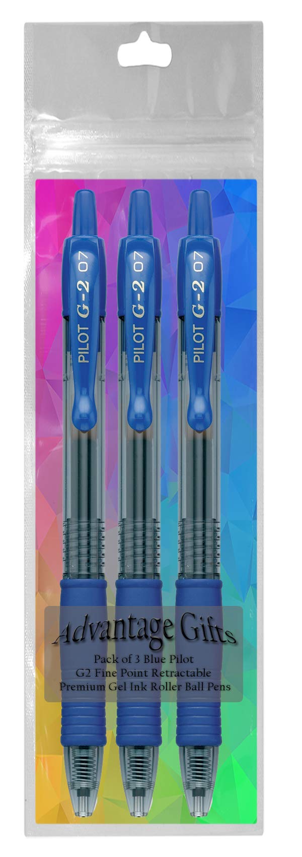 Advantage Gifts G2 Retractable Premium Gel Ink Roller Ball Pens Fine Point Fine Point (.7mm) Blue