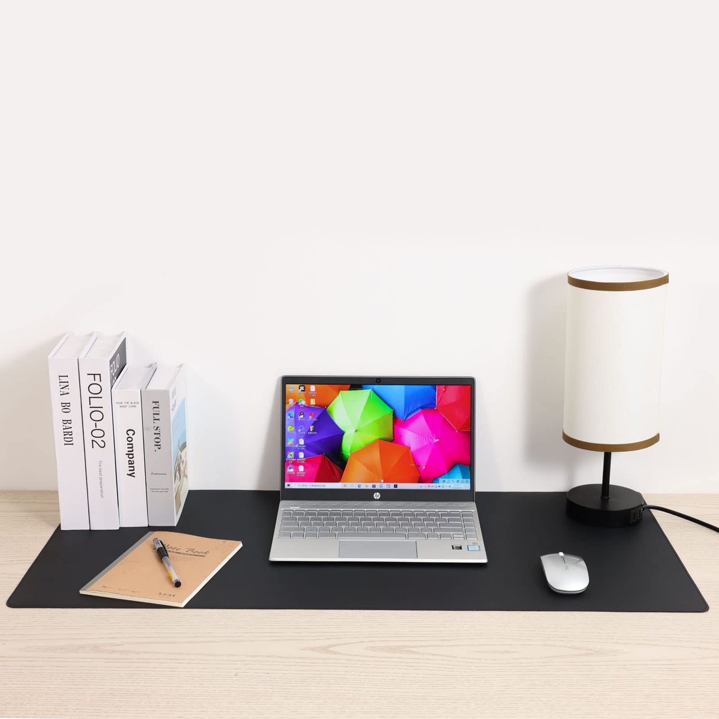 Wolaile Desk Pad 36x17 inches,PU Leather Desk Blotter,Non-Slip Base Waterproof Surface Office Desk
