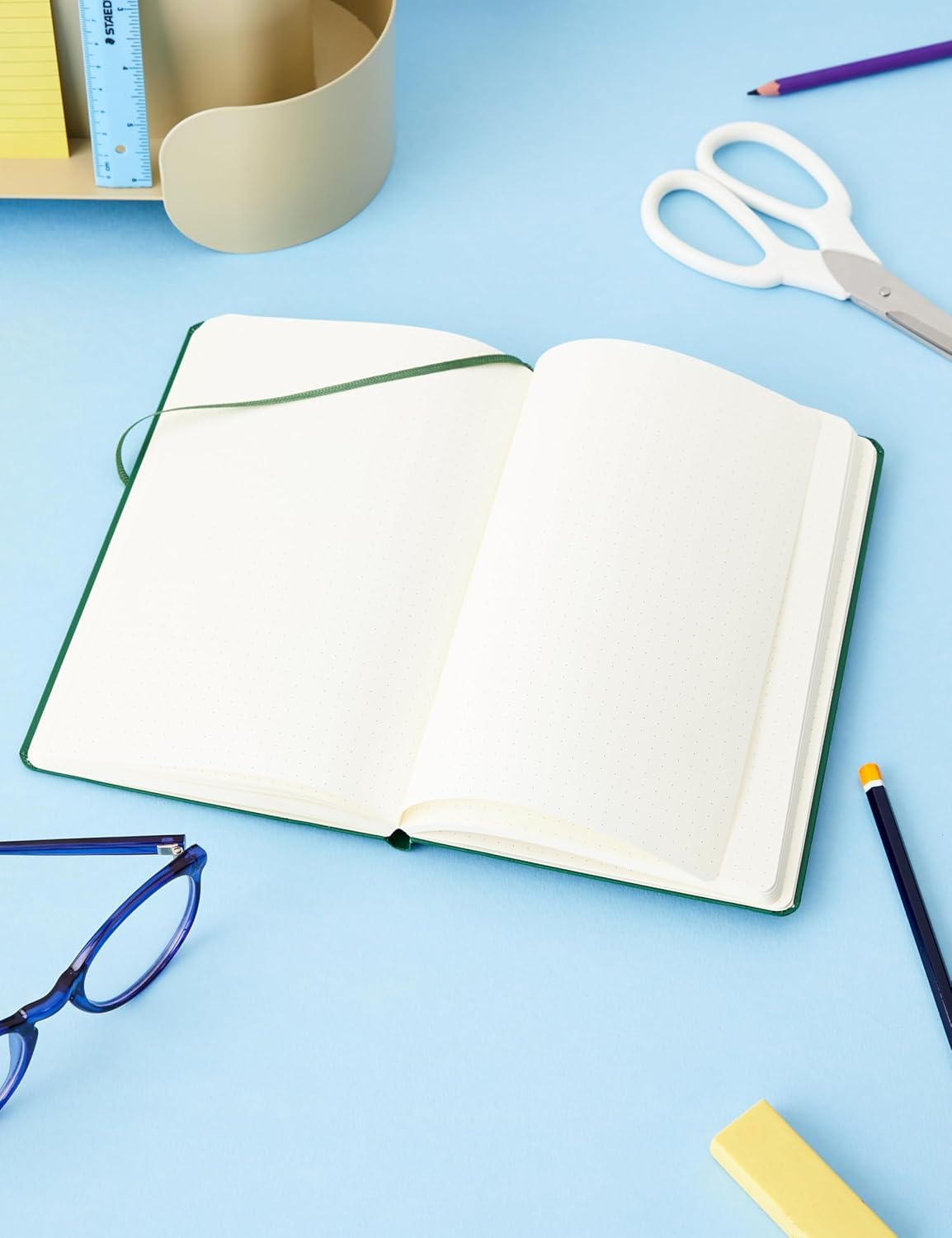 Moleskine Classic Notebook, Hard Cover, Large (5" x 8.25") Dotted, Myrtle Green, 240 Pages