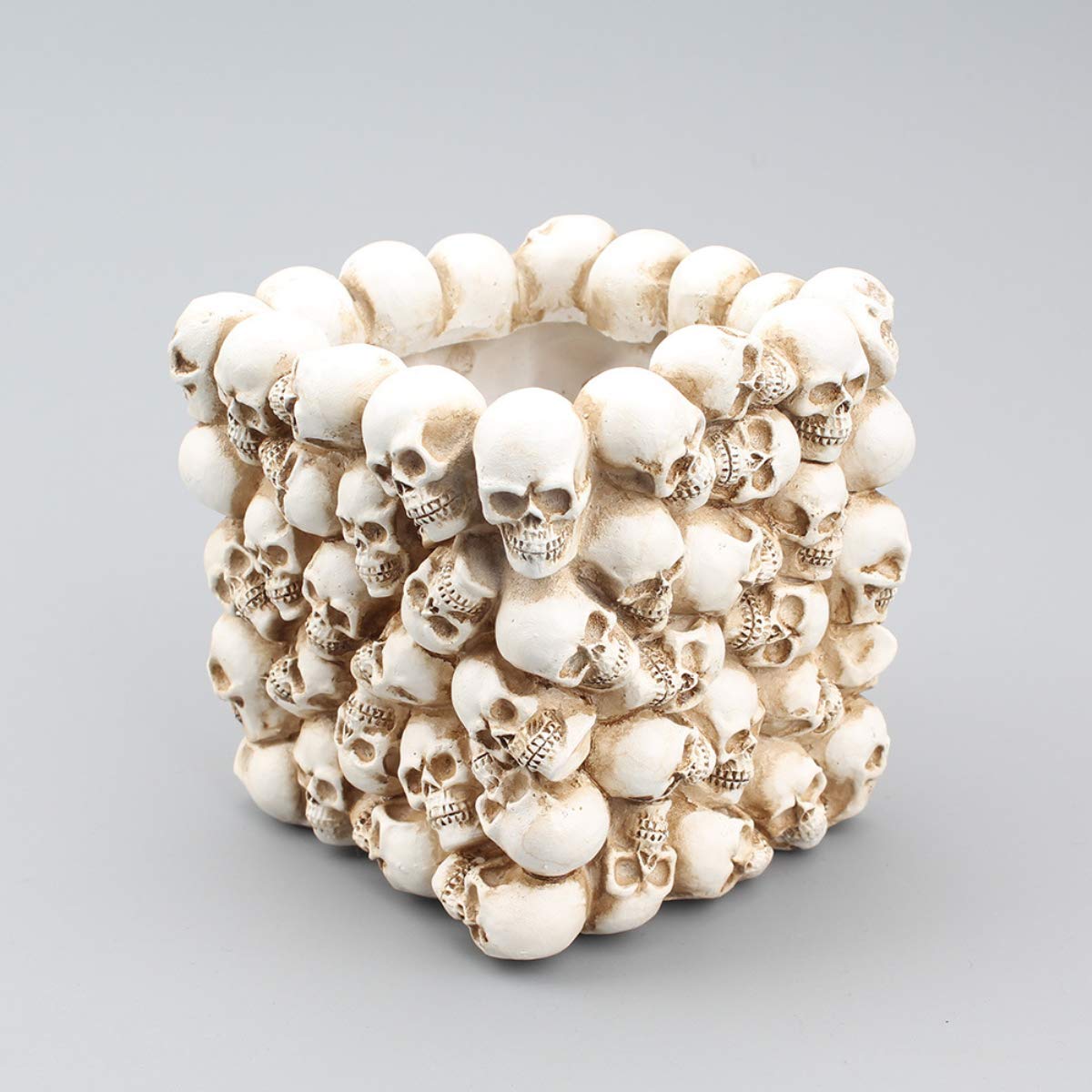 UnionKK Skull Pencil Holder - Skeleton Pen Storage Organizer for Office Desk, Makeup Brush Holder