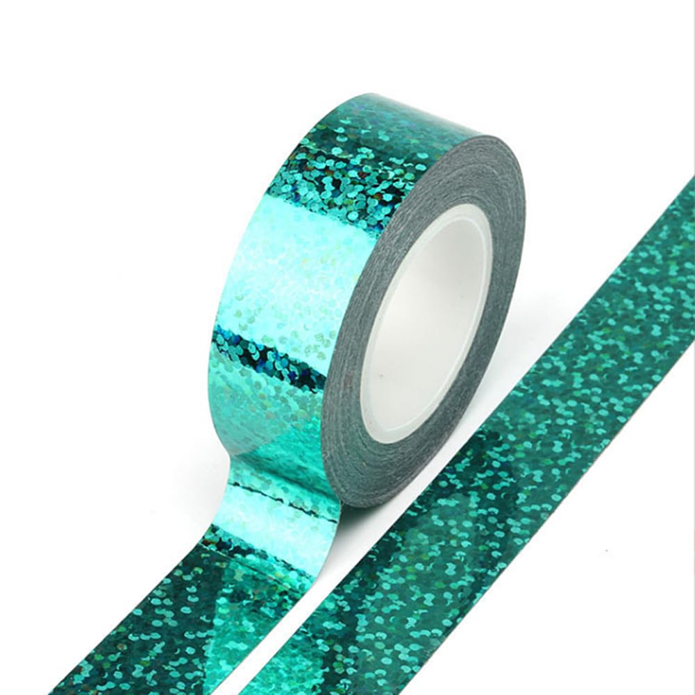 SICCOMA Glitter Prism Tape Strong Adhesive Holographic Sparkle Washi Tape Reflective Glitter