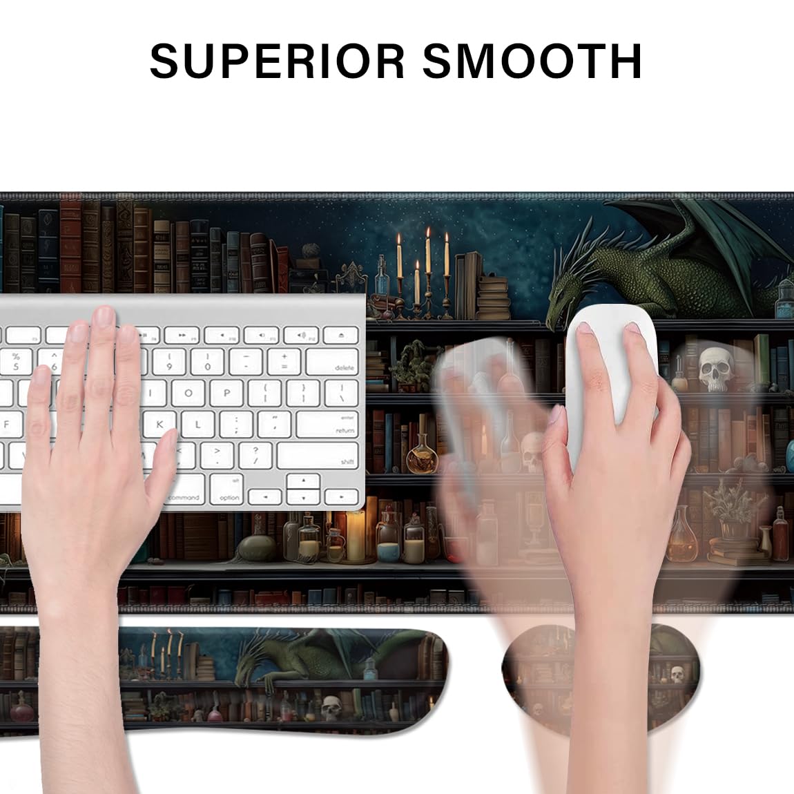 Desk Pad and Keyboard Wrist Rest, Large Mouse Pad + Keyboard Pad+Mouse Wrist Support, Non-Slip Desk