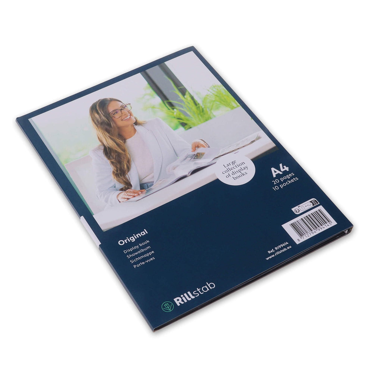 Rillstab Original Display Book (10 Transparent/Clear Pockets) | A4 Front Page Ring Binder Portfolio