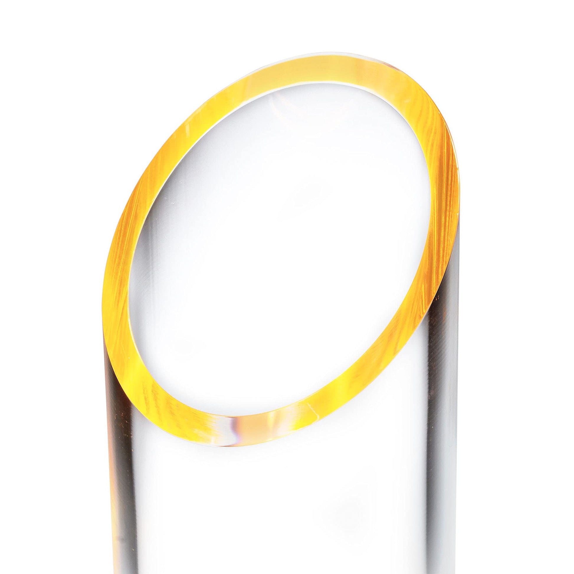 OfficeGoods Acrylic Pen Holder, 5.25” H x 2.5” W, Neon Tangerine