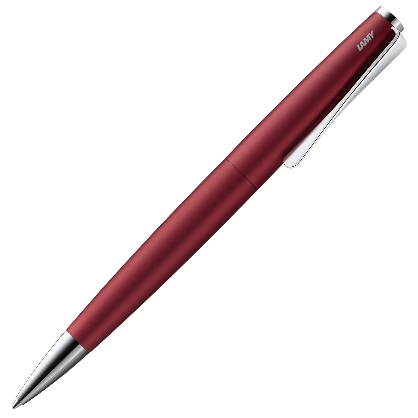 Lamy studio royalred - ballpoint pen in elegant stainless steel casing - with propeller-shaped clip
