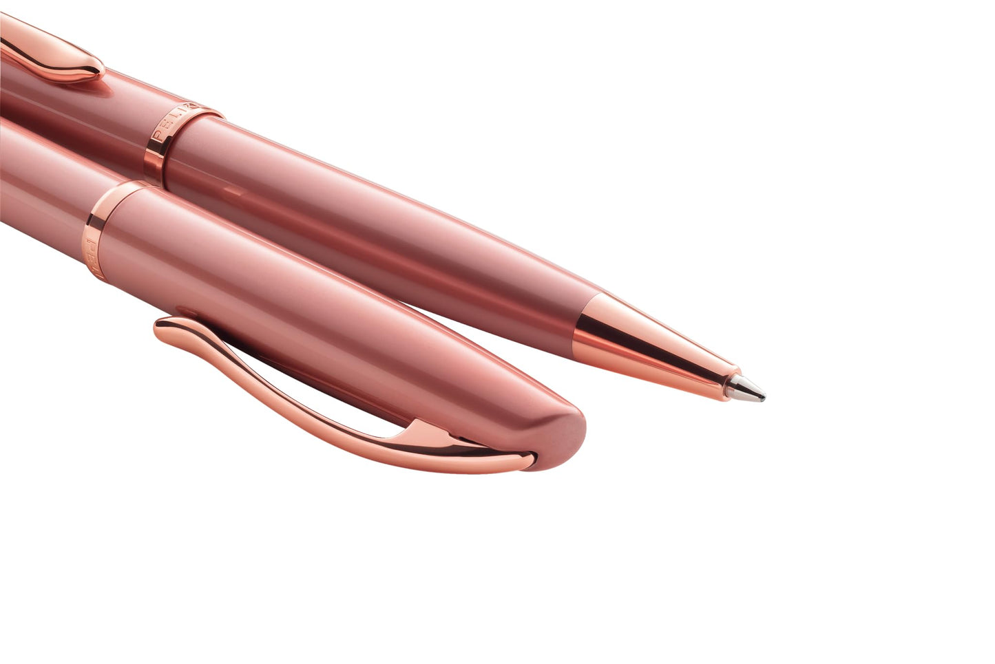 Pelikan Jazz Noble Ballpoint Pen Rose (Pink) for Right and Left Handed Users Elegant Metal