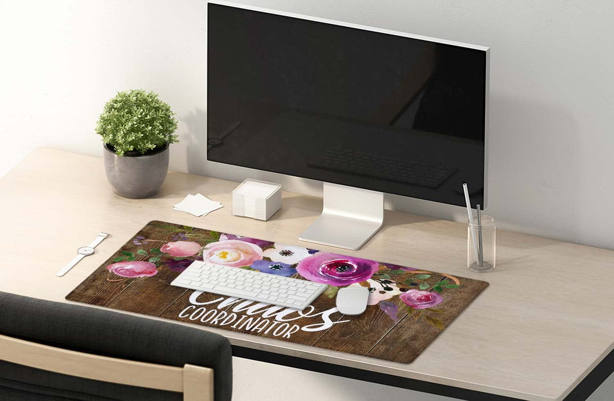 SSOIU Large Mouse Pad, Full Desk XXL Extended Gaming Mouse Pad 35.5" X 15.7", Waterproof Desk Mat