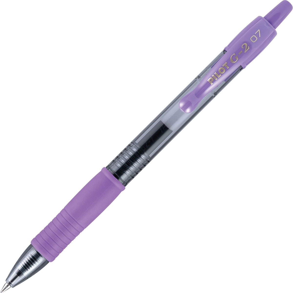 PILOT G2 Premium Refillable and Retractable Rolling Ball Gel Pens, Fine Point, Purple Ink, 12-Pack