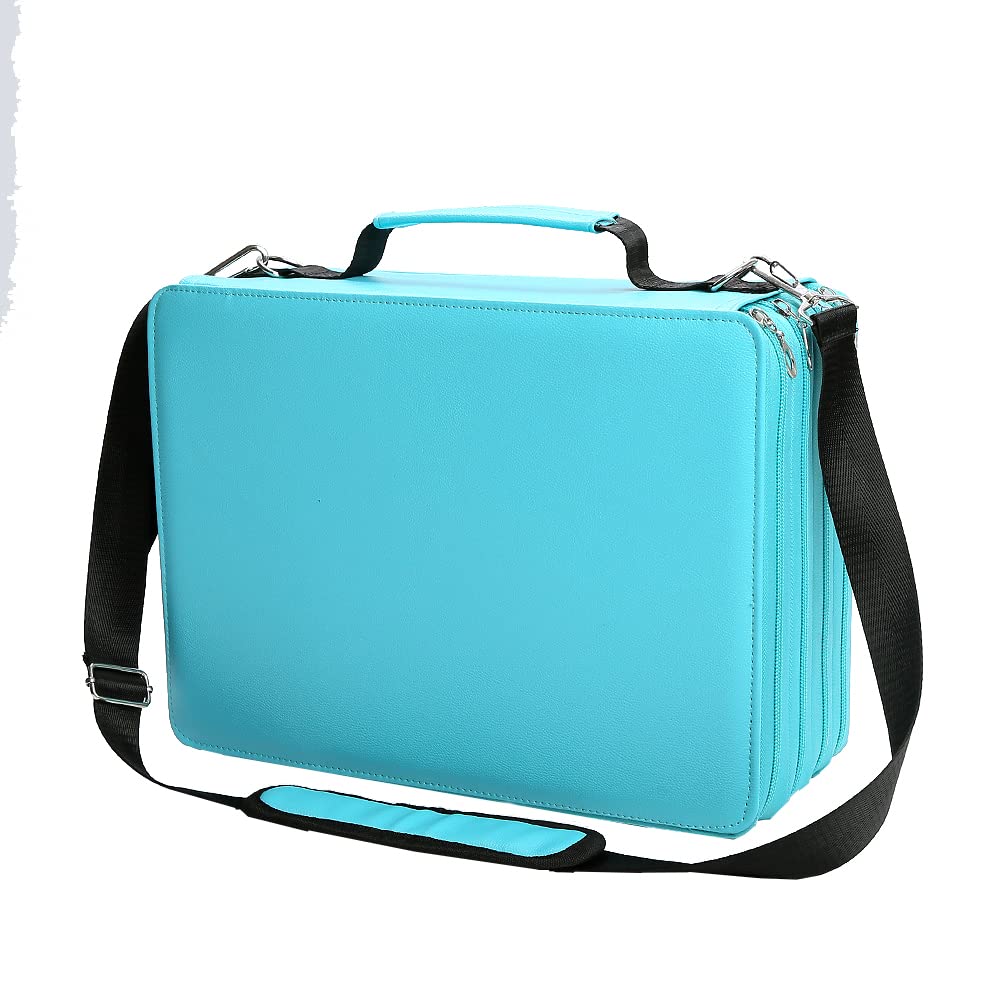 Lbxgap Marker Pen Organizer Case 224 Slots w/Handle & Shoulder Strap