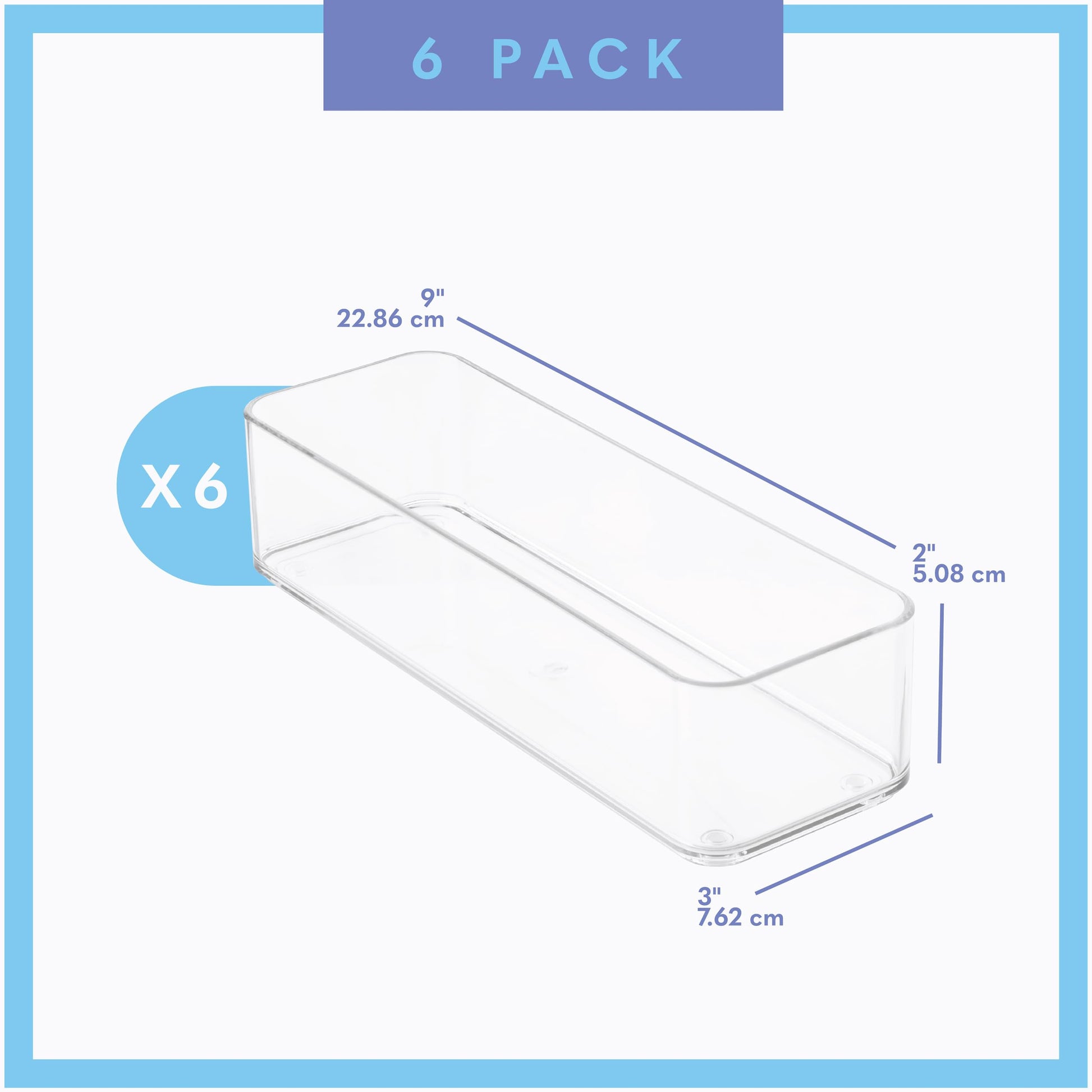 primebox Plastic Clear Drawer Organizers. Bathroom, Kitchen, Bedroom, Jewelry, Office Organizer