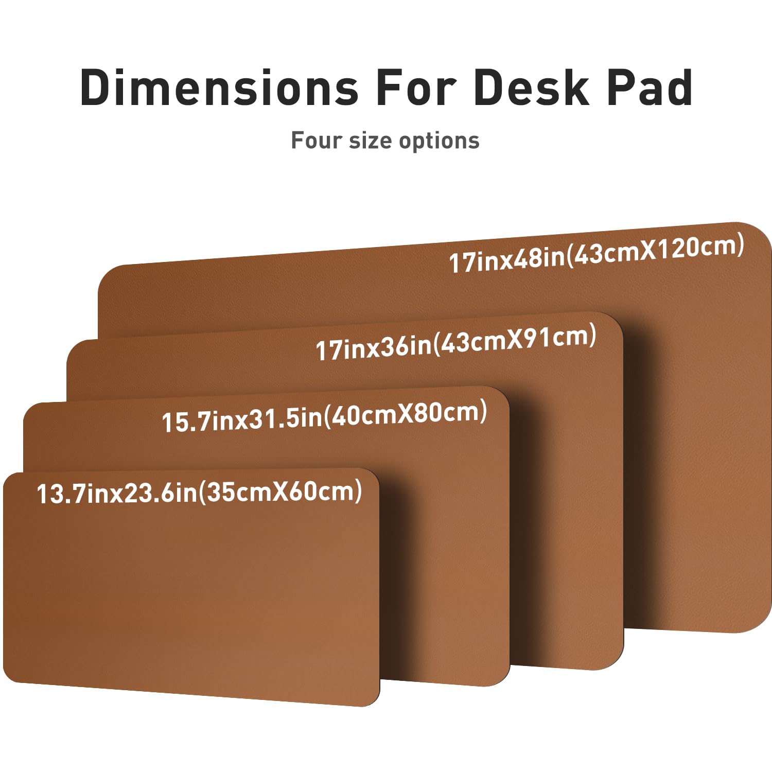 Aothia Leather Desk Pad Protector, Mouse Pad, Office Desk Mat, Non-Slip PU Leather Desk Blotter