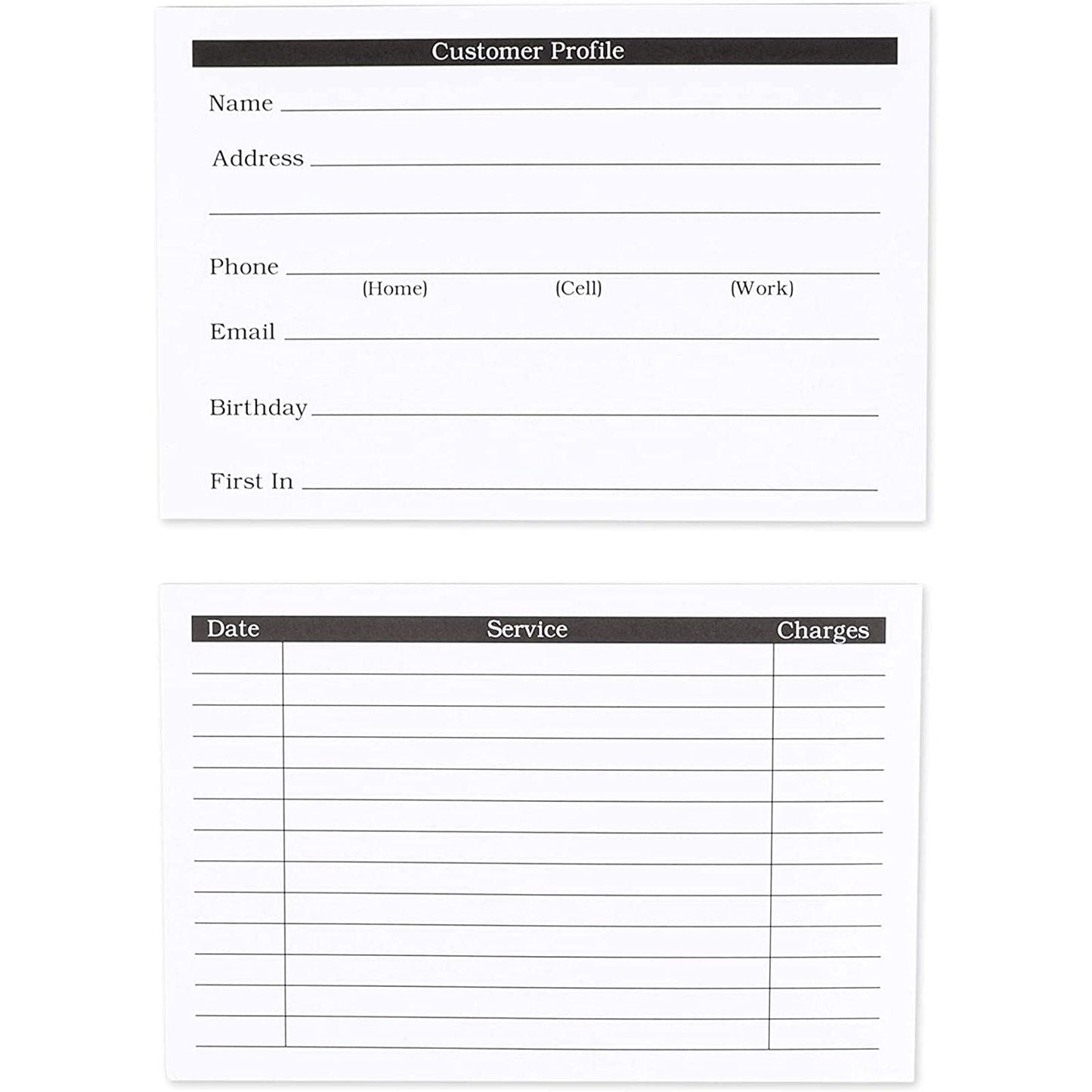 Okuna Outpost Client Profile Cards - Salon Office Supplies for Stylists - Durable 250gsm Contact