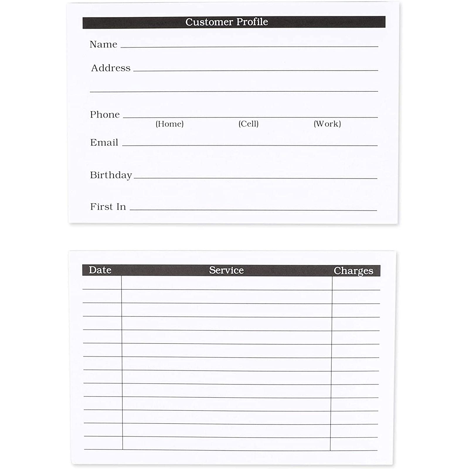 Okuna Outpost Client Profile Cards - Salon Office Supplies for Stylists - Durable 250gsm Contact