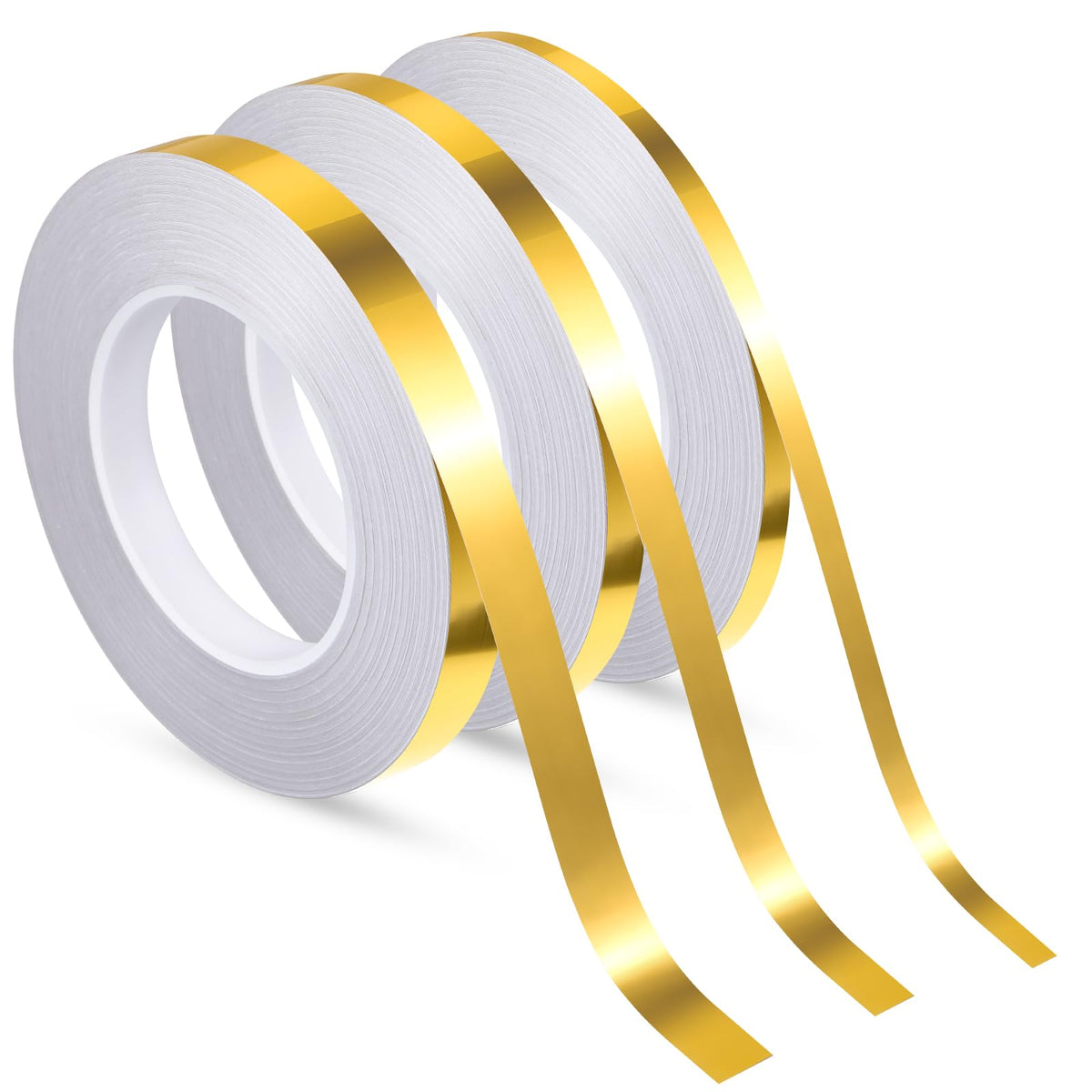 Zonon Glossy Gold Washi Tape for Wall Decor Self Adhesive 5/10/15mm