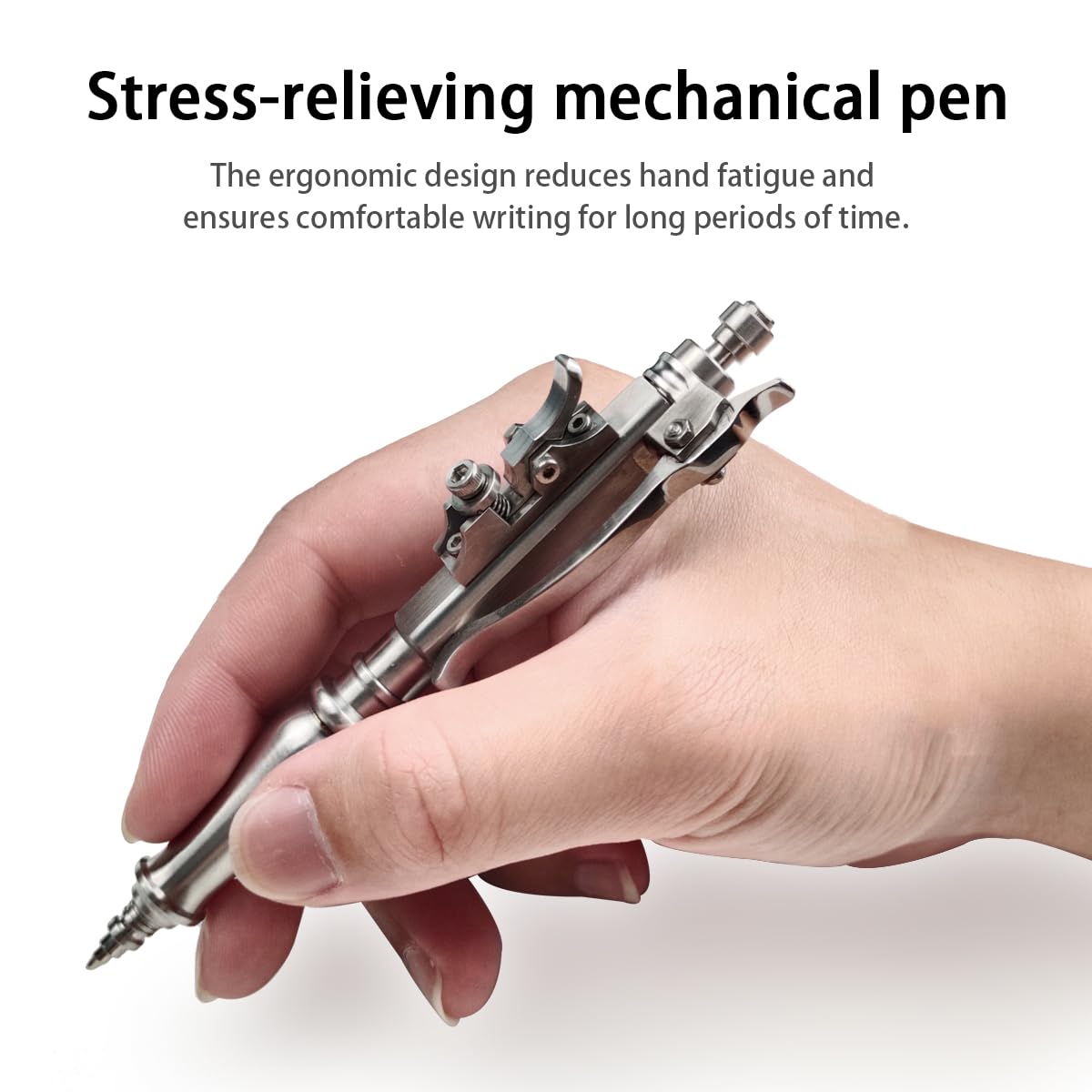 Dr. Metalleung Heavy Duty Pocket Bolt Action Pen – Retractable Stainless Steel Ballpoint Pen Clip