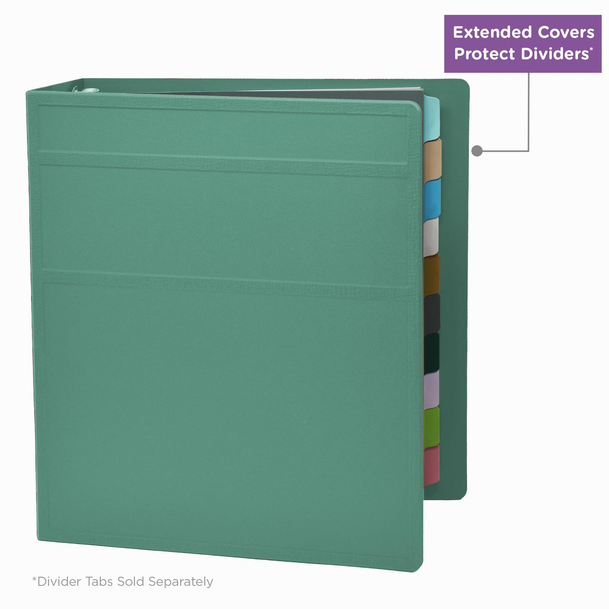 Carstens 2-Inch Heavy Duty 3-Ring Binder - Side Opening, Mint, Durable Plastic, Precision No-Gap